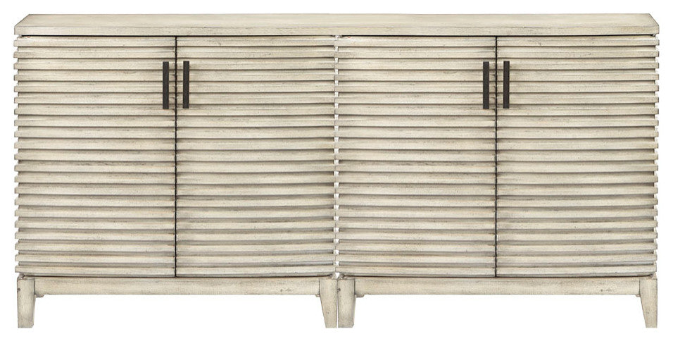 Madison Park Distressed Rustic 2-Door Accent Chest, Cream