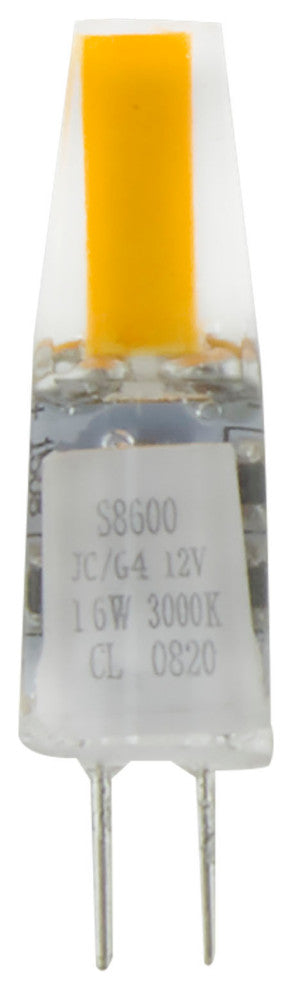 1.6W, JC LED, 3000K, G4 Base, Carded, 12V AC/DC, Carded