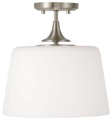HomePlace Lighting Presley 1-Light Semi-Flush 248911BN Brushed Nickel