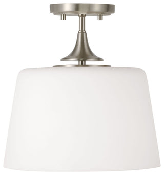 HomePlace Lighting Presley 1-Light Semi-Flush 248911BN Brushed Nickel