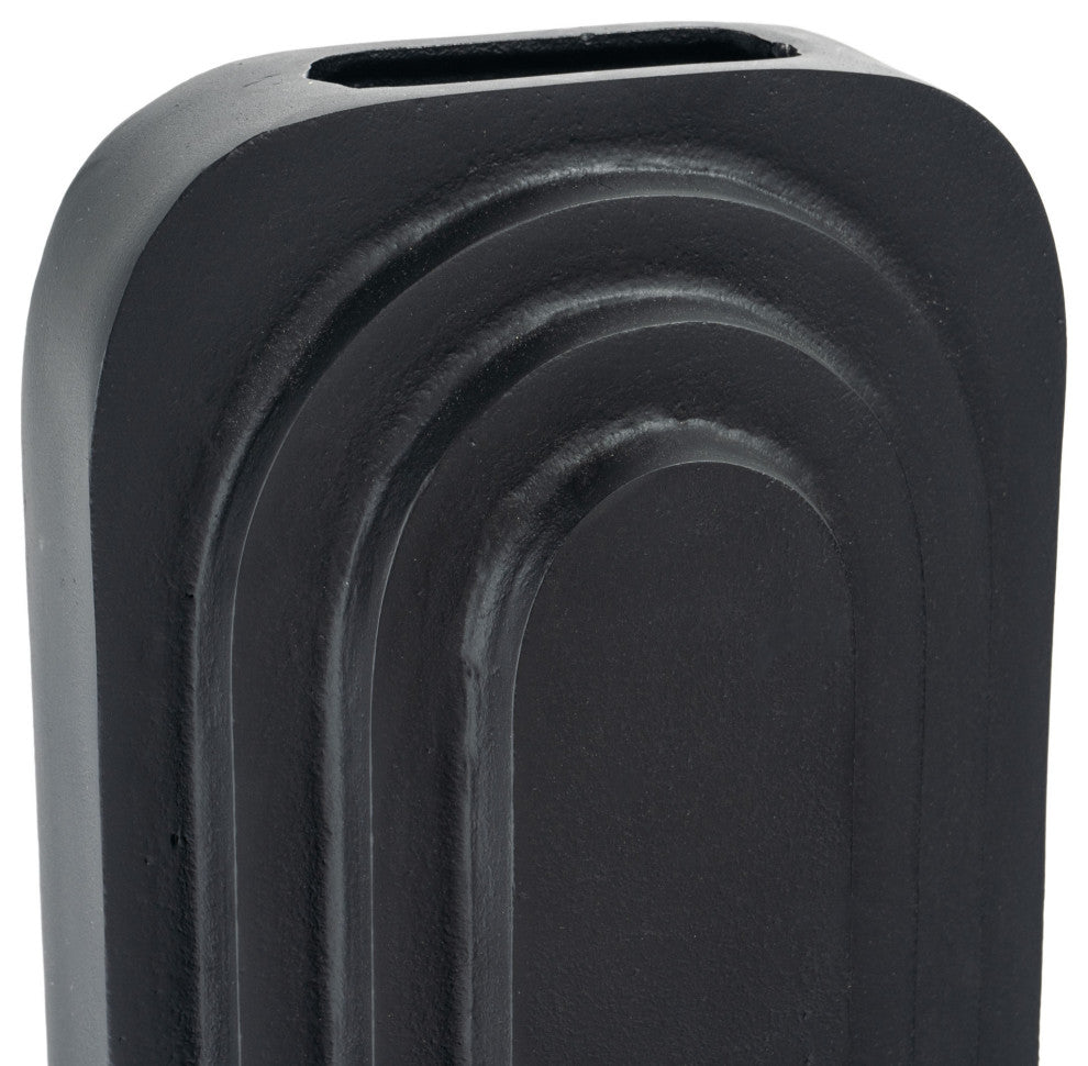 Calyx Metal Table Vase, Large Black