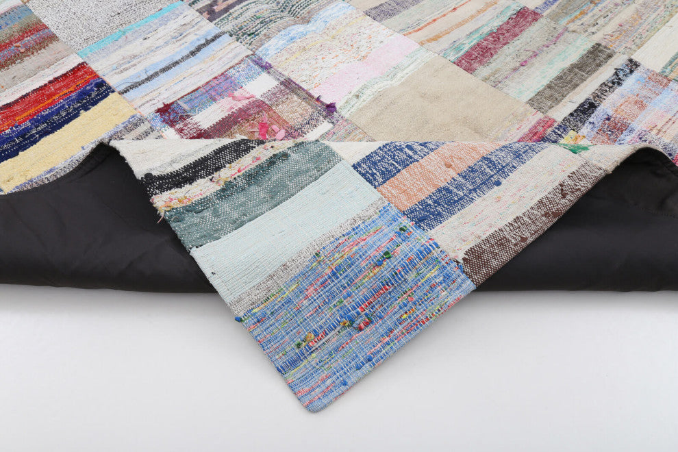 Rug N Carpet - Handmade Oriental 6' 7'' x 9' 10'' Unique Patchwork Kilim Rug