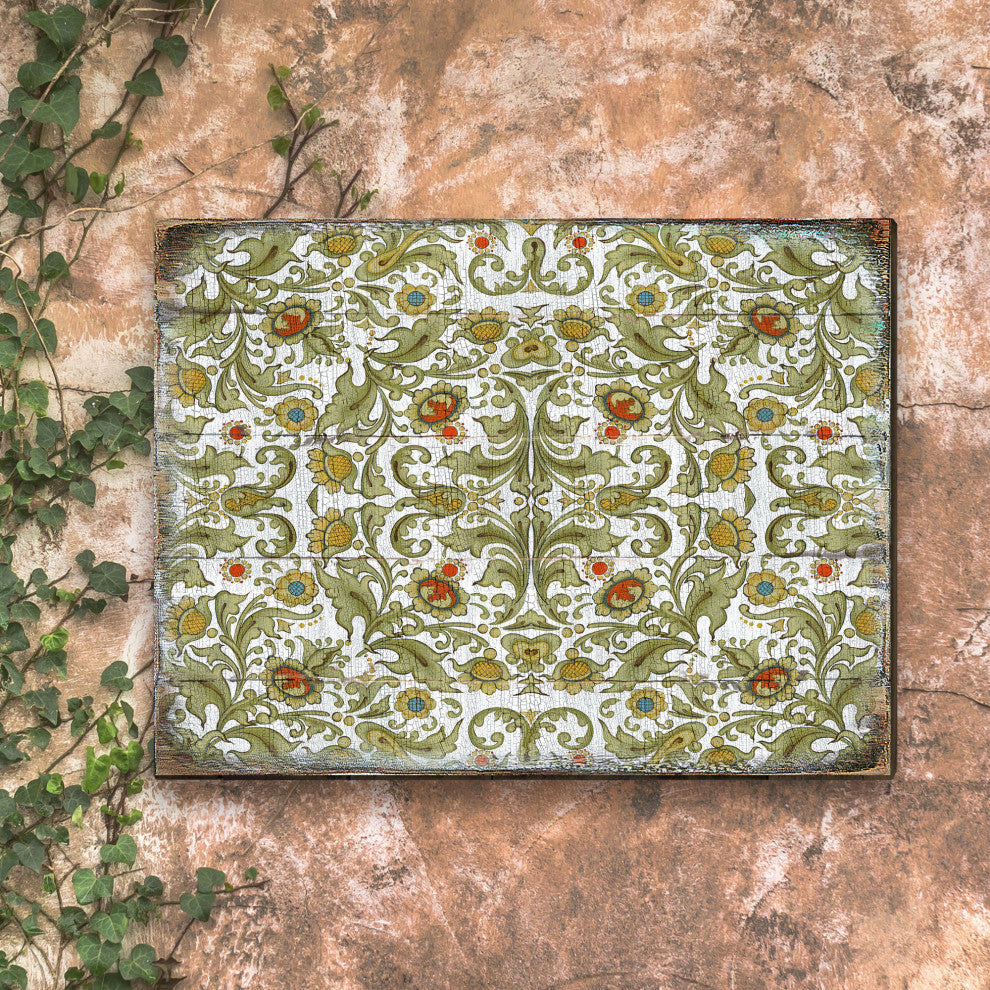 Decorative Pattern Wooden Block, 18"x12"