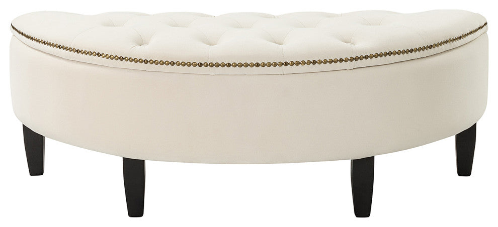 Alina 43.3"W Bedroom Bench, Ivory