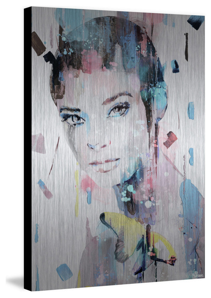 "Pretty Face" Painting Print on Brushed Aluminum, 8"x12"