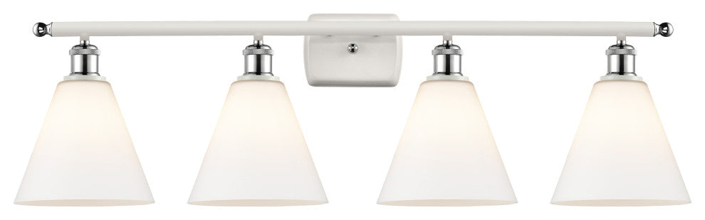 Innovations 516-4W-WPC-GBC-81-LED 4 Light Vanity Light, White, Polished Chrome