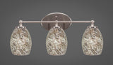 Capri 3-Light Bath Bar, Brushed Nickel/Natural Fusion