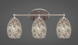 Capri 3-Light Bath Bar, Brushed Nickel/Natural Fusion