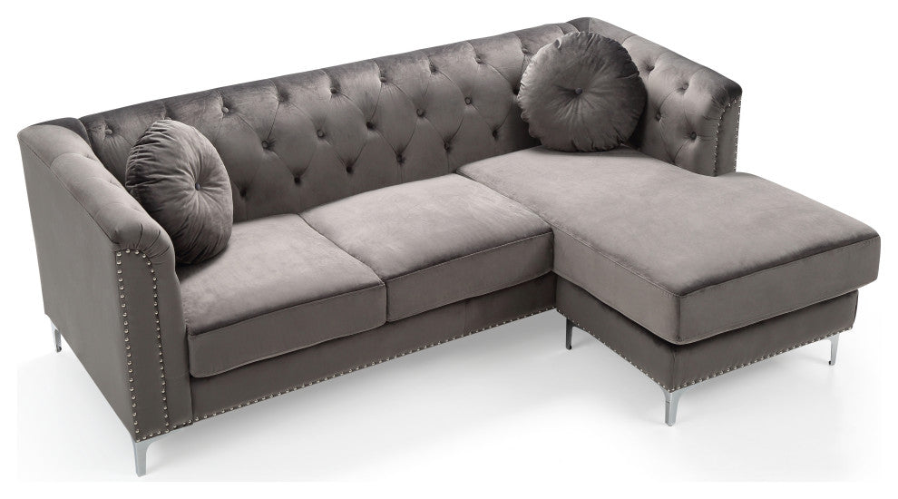 Pompano Sofa Chaise, Dark Gray