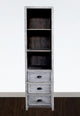 75" Rustic Solid Fir Side Cabinet, Gray