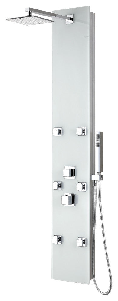ANZZI Jaguar 60" 6-Jetted Full Body Shower Panel, White
