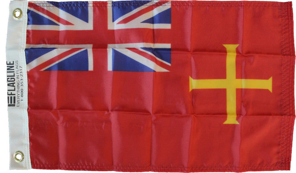 Guernsey, 12"x18" Nylon Flag, Red Ensign