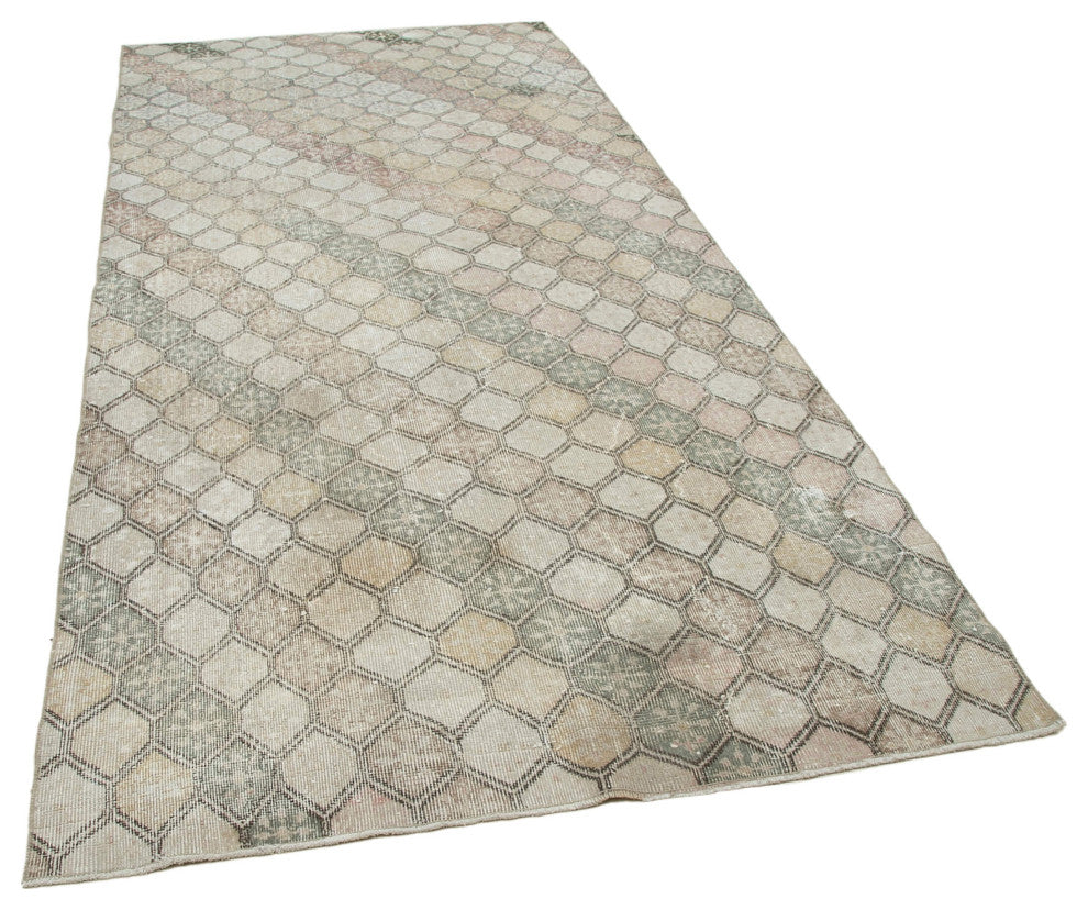 Rug N Carpet - Hand-knotted Anatolian 4' 10'' x 10' 6'' Faded Vintage Rug
