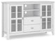 Artisan SOLID WOOD 53" WD Contemporary TV Media Stand in White For TVs upto 60"