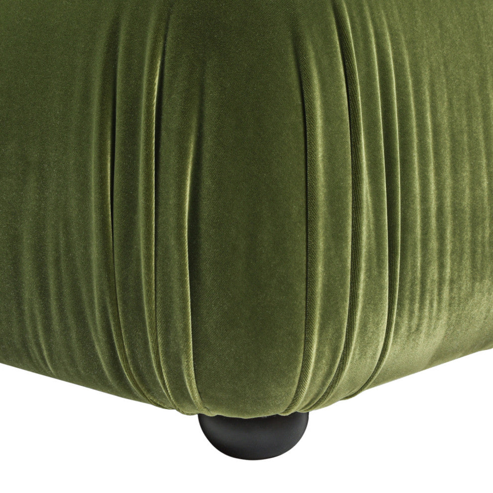 Marcel 109.5" Modular Sofa, Olive Green Performance Velvet
