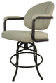 Swivel Tilt Metal Counter 26" 30" Bar Stool M-70, Ocean Beige Vinyl - Coffee, 26"