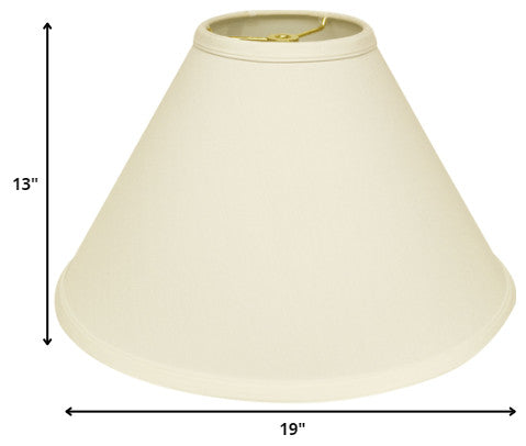 19" Ivory Deep Cone Slanted No Slub Lampshade
