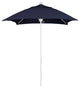 6' Square Matted White Push Lift Fiberglass Rib Aluminum Umbrella, Sunbrella, Navy