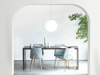 May Side Chair, Petal Paloma Leather, Silver Powder Coat