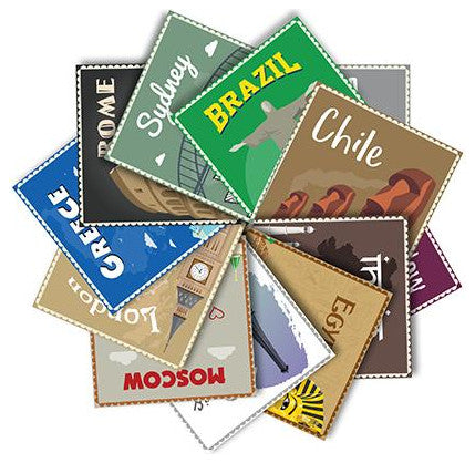 4" X 4" World Traveler Peel And Stick Removable Tiles