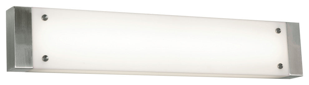 Avanti 40" Integrated LED Vanity, Satin Nickel Finish, White Shade