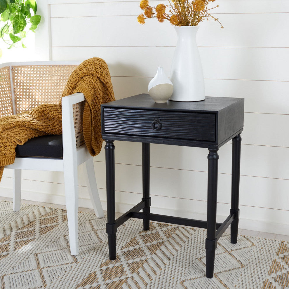 Safavieh Mabel 1 Drawer Accent Table, Black