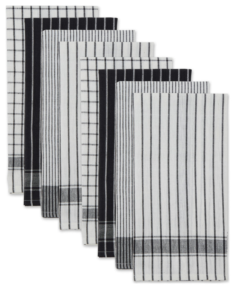 Black Basic Dishtowel (Set of 8)