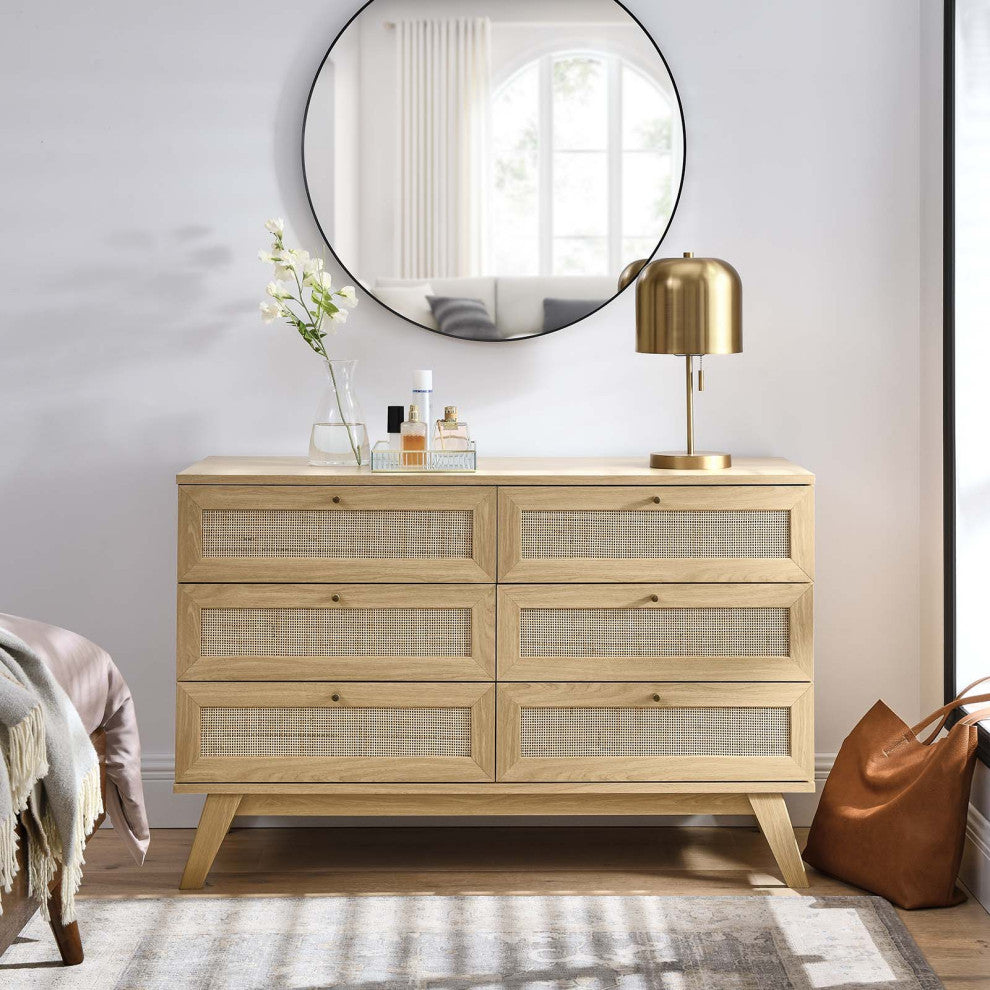 Soma 6-Drawer Dresser, Oak