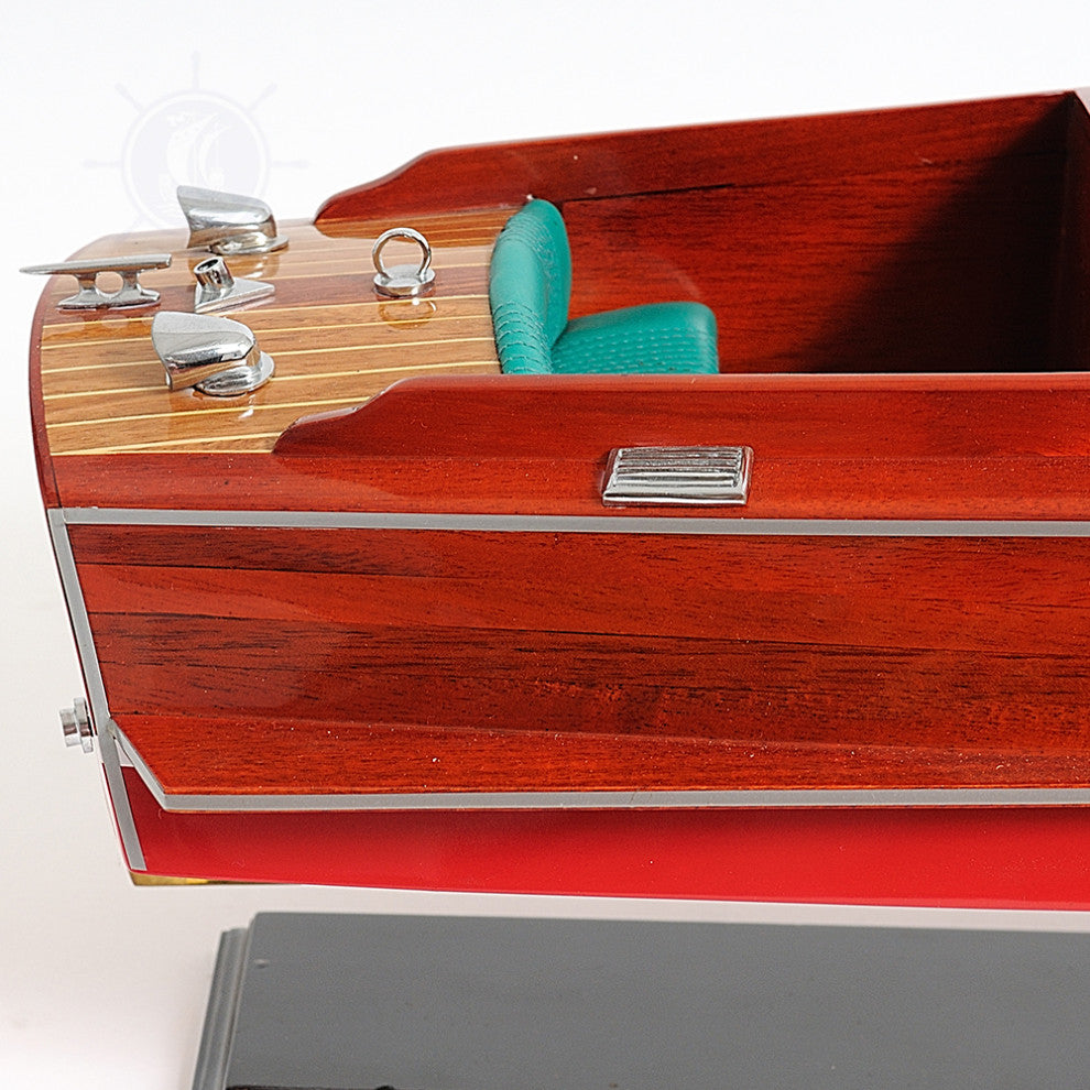 Chris Craft Runabout Painted Wooden Handcrafted boat model
