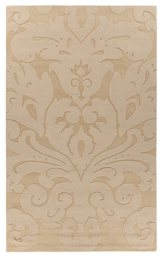 Mystica Contemporary Area Rug, Light Gold, 8''x11'' Rectangle