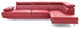 Riveredge 109" W 2 Piece Faux Leather L Shape Sectional Sofa, Red