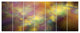 Perfect Yellow Starry Sky, Abstract Canvas Art Print, 83"x32", 7 Panels