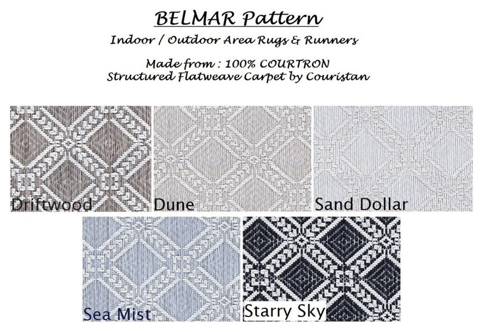 Couristan Belmar Accent Rug, Indoor/Outdoor Carpet, 5 Colors/54 Sizes, Dune, Square 3'x3'