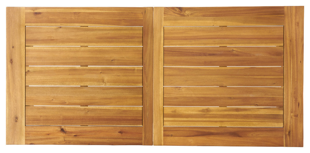 Daria Natural Stained Acacia Wood Dining Table, Natural Stained