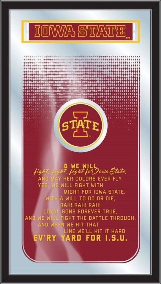 Iowa State 26"x15" Fight Song Mirror by Holland Bar Stool Company