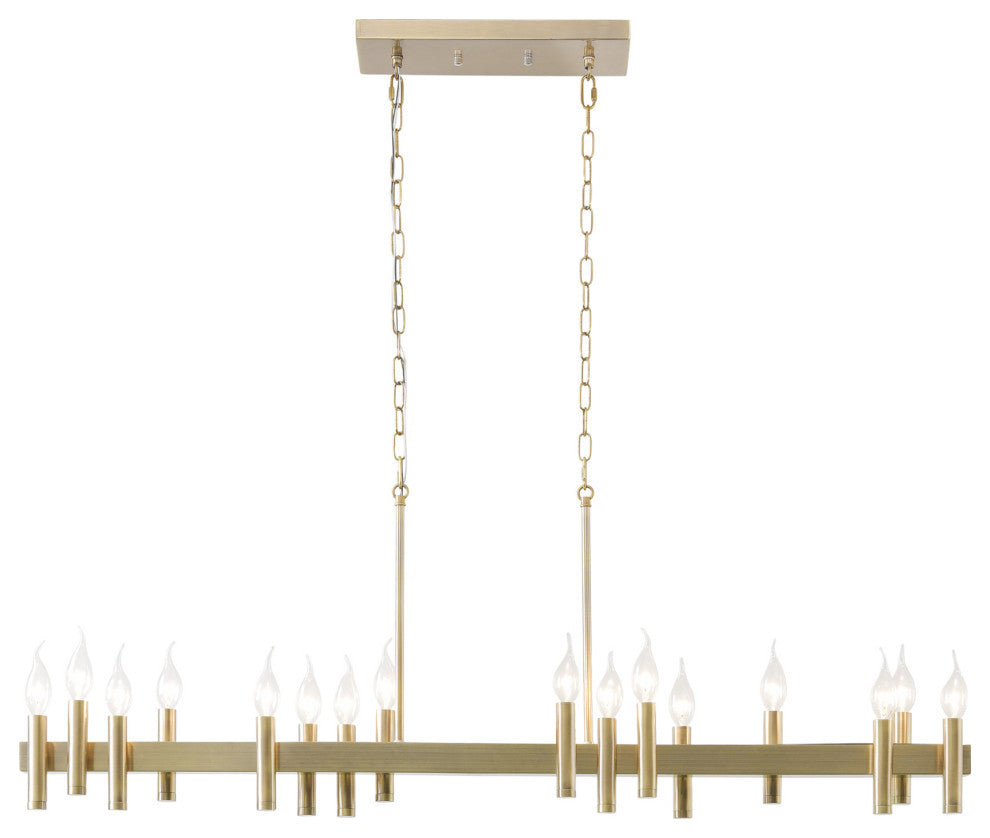 .-     Collette 16-Lt Linear Pendant - Brushed Brass