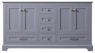 Dukes 60" Dark Gray Bathroom Bath Storage Vanity Cabinet Only