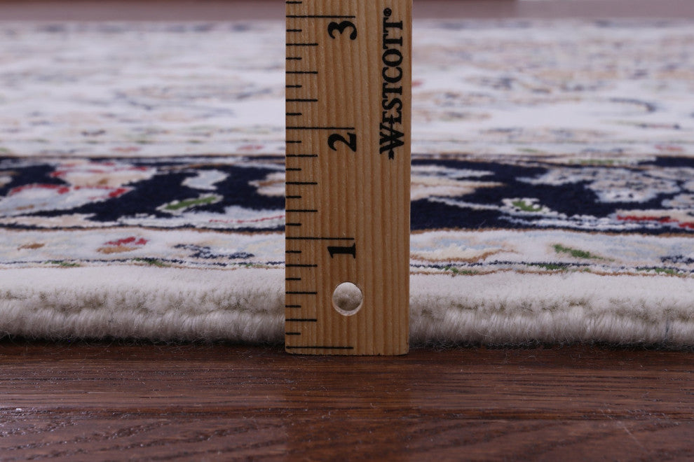 5' 10" X 9' 1" Wool & Silk Persian Nain Hand-Knotted Rug - Q14734