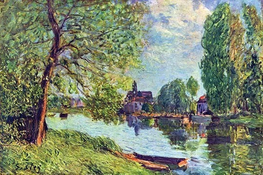 River Landscape at Moret - Sur - Loing Fine Art Giclee Print 24" x 36"