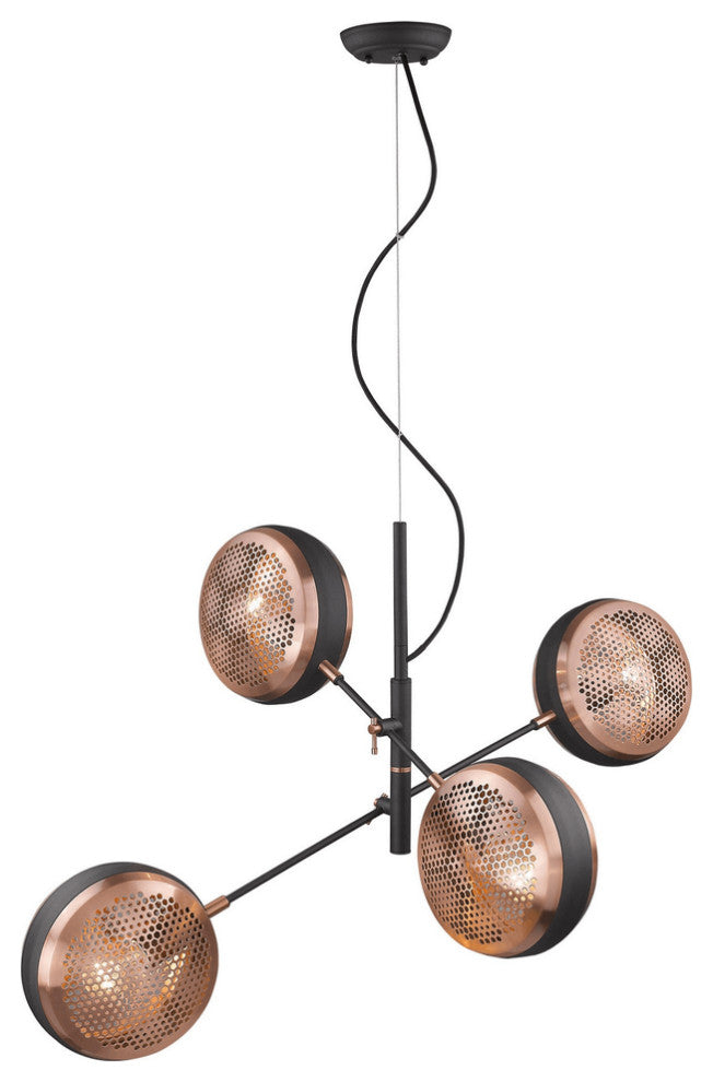 Tholos 4-Light Matte Black Pendant