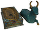Consigned ANTIQUE CHINESE ROYAL GOLD PLATED CLOISONNE BULL