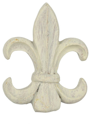 Urbanest Fleur De Lis Lamp Finial, 2 3/8", Weathered White