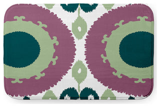 34" x 21" Boho Bathmat, Green