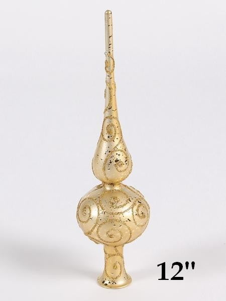 12" Gold Finial Topper