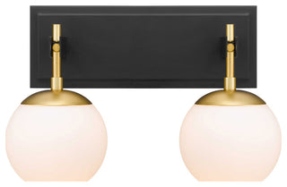 Allie 2-Lt Bath - Black/Satin Brass