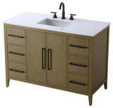 Home Living 48" Single Bathroom Vanity, Chestnut Brown