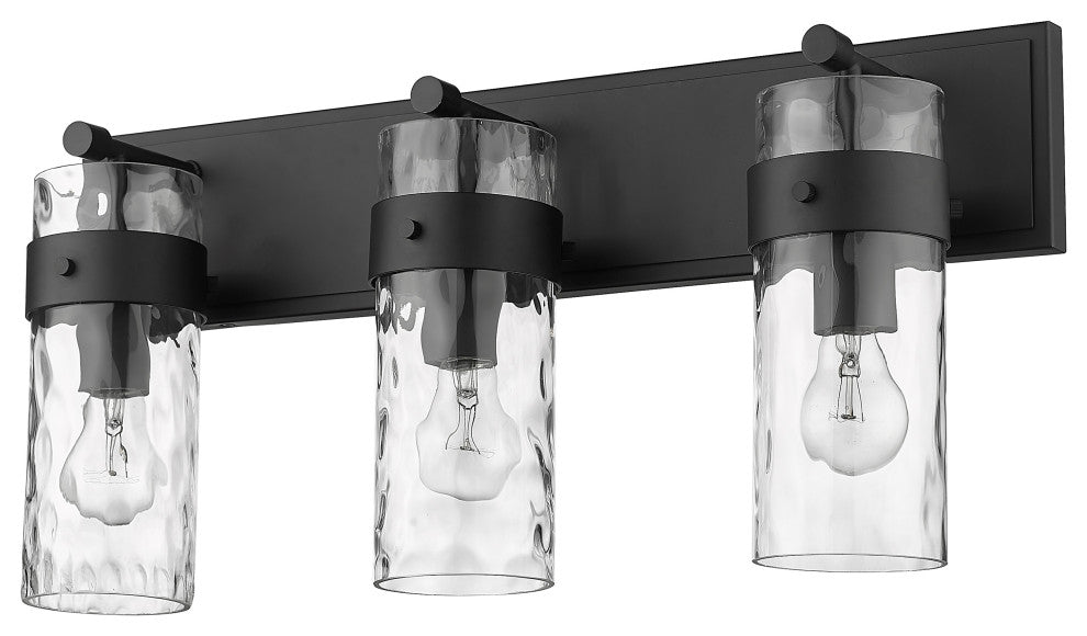 Zlite 3035-3V-MB 3-Light Vanity, Clear