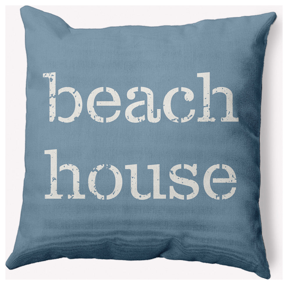 20x20" Beach House  Nautical Decorative Indoor Pillow, Dusty Smoke