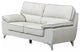 Classy Light Gray Leather Loveseat