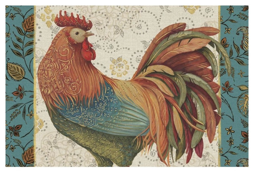 "Rooster_Spice_I_II_III_IVA" Digital Paper Print by Daphne Brissonnet, 62"x42"
